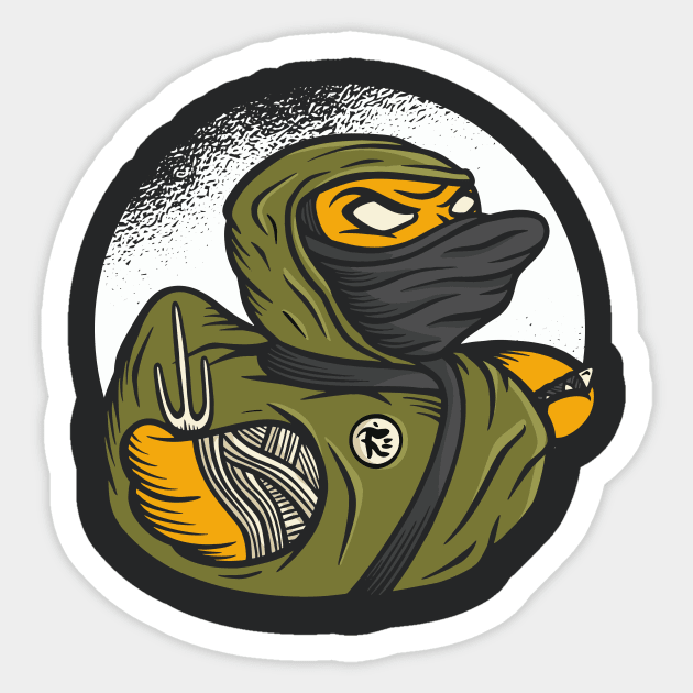 Funny Ninja Rubber Ducky Cute Rubber Duckie Lover Rubber Duckie Sticker TeePublic